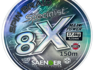 Saenger šňůra 8 X Specialist Spin Braid 150 m 0,16 mm černá