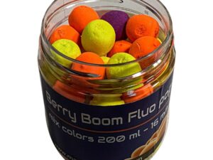 Mastodont Baits Fluo Pop-Up Boilies Berry Boom 16mm 200ml