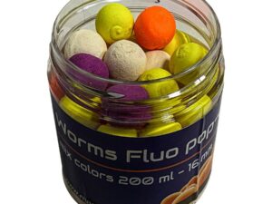 Mastodont Baits Fluo Pop-Up Boilies Worms 16mm 200ml