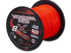 Uni Cat šnúra 8 X Vencata Red 0,37mm 400m 34kg