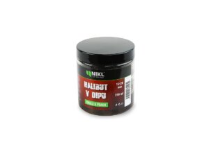 Nikl Black halibut pelety v dipu Chilli & Peach 15+20mm, 250ml