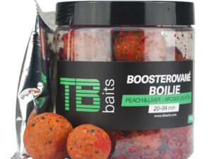 TB Baits Boosterované Boilie Peach Liver 120 g 20-24 mm