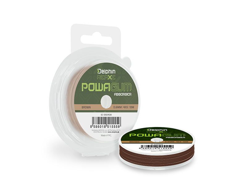 Delphin REAXE PowaGUM Absorber Hnedá - MojeRybárstvo.sk Delphin REAXE PowaGUM Absorber Hnedá