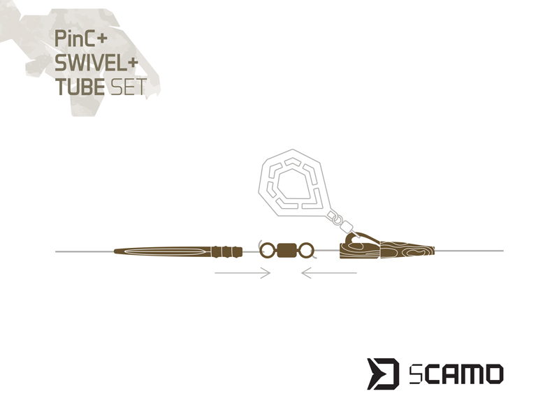 Set Delphin sCAMO PinC + Swivel + Tube / 5 setov - MojeRybárstvo.sk Set Delphin sCAMO PinC + Swivel + Tube / 5 setov – Obrázok 3