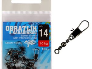 Giants fishing Obratlík s karabinkou Barrel Swivel with Interlock Snap no.14/10kg/10ks