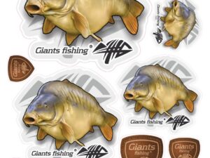 Mix nálepek Giants Fishing Kapr lysec ( 14ks )
