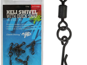 Giants fishing Heli Swivel with Quick Snap, 5ks, velikost #4 (EU 8)