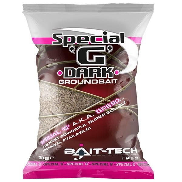 Bait-Tech krmítková směs Special G Dark 1 kg - MojeRybárstvo.sk Bait-Tech krmítková směs Special G Dark 1 kg