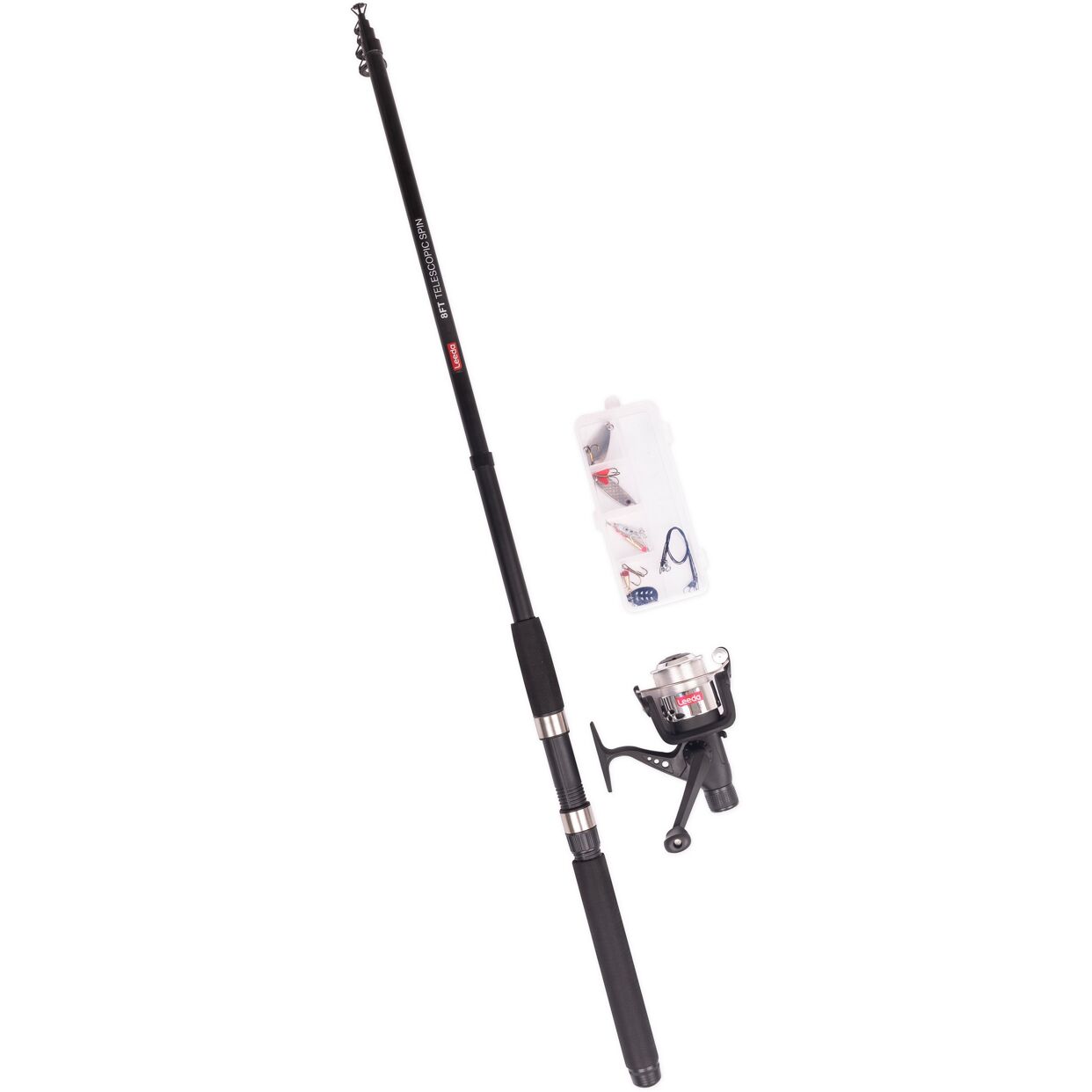 Prut s navijákem Leeda 8ft (2,4m) Telescopic Spin Fishing Kit - Image 2