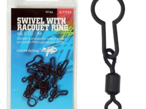 Giants fishing Obratlík Swivel with Racquet ring, UK.4 (vel.8 EU)/10ks
