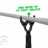 ZFISH Rohatinka Butt Grip Quick Lock – Obrázok 3
