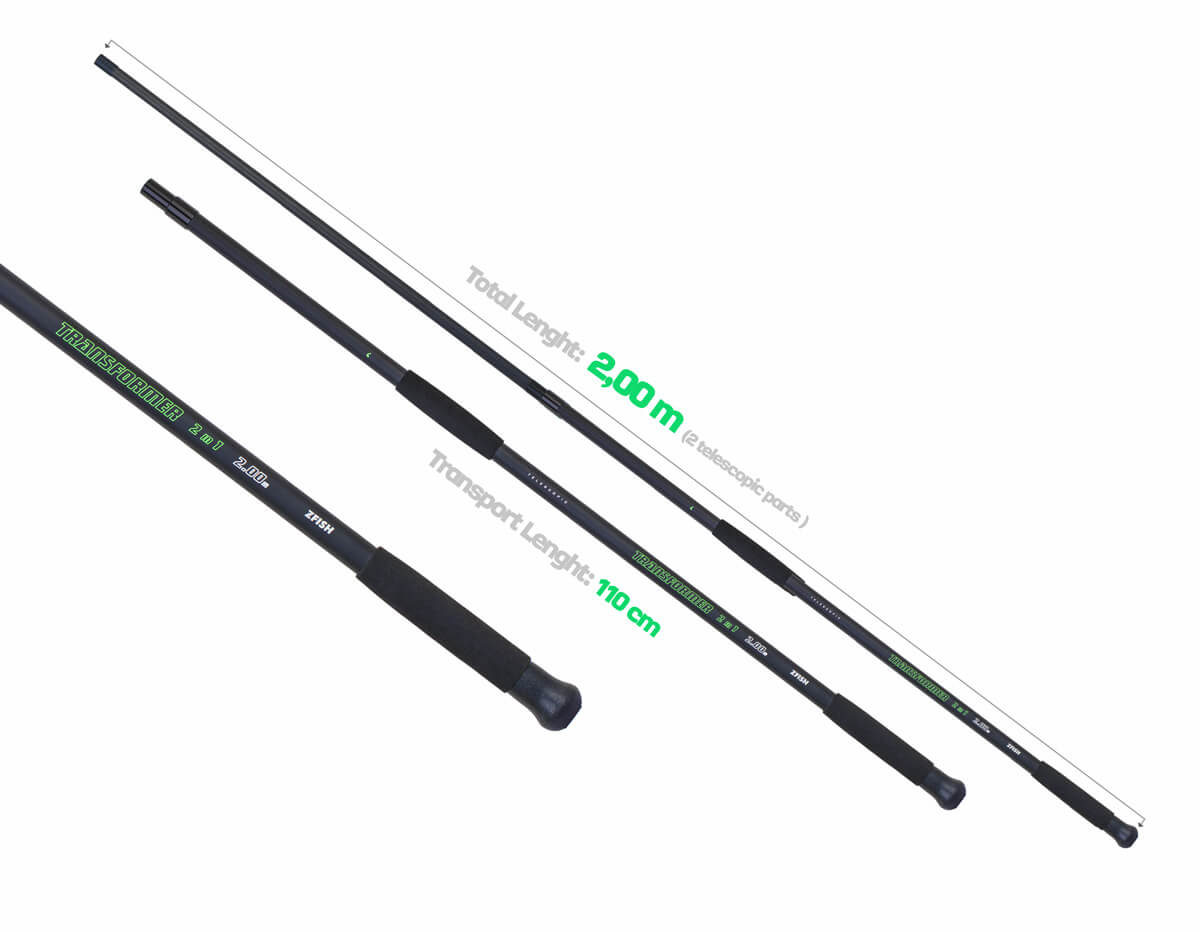 ZFISH Podběráková Tyč Transformer 2m Landing Net Handle - MojeRybárstvo.sk ZFISH Podběráková Tyč Transformer 2m Landing Net Handle – Obrázok 2