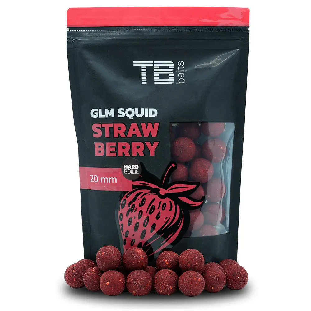 TB Baits Hard Boilie GLM Squid Strawberry - MojeRybárstvo.sk TB Baits Hard Boilie GLM Squid Strawberry – Obrázok 3