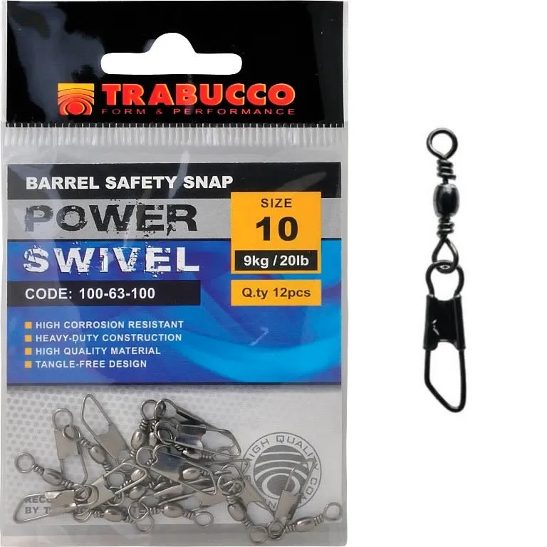 Trabucco karabinka s obratlíkem Barrel Safety Snap 12ks - MojeRybárstvo.sk Trabucco karabinka s obratlíkem Barrel Safety Snap 12ks