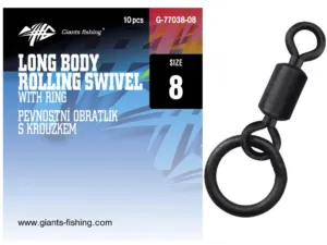 Giants fishing Pevnostní obratlík s kroužkem Long Body Rolling Swivel with Ring 10ks