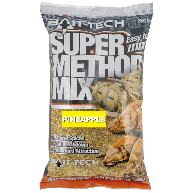 Bait-Tech krmítková směs Super Method Mix Pineapple 2 kg - MojeRybárstvo.sk Bait-Tech krmítková směs Super Method Mix Pineapple 2 kg