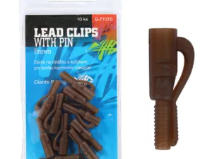 Giants fishing Závěs na boční olovo Lead Clip with Pin Brown/10ks