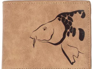 Giants fishing Peněženka hnědá hlava kapra Brown Wallet Carp Head