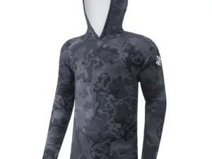 Giants fishing Funkční tričko s dlouhým rukávem UV50+Hoodie Camo Grey