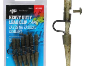 Giants fishing Závěs na zátěžku Heavy Duty Lead Clip with Pin Camo 6ks