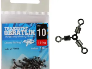 Giants fishing Trojcestný bratlík Three-way Rolling Swivel no.12/7kg/10ks