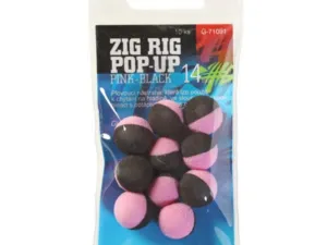 Giants fishing Pěnové plovoucí boilie Zig Rig Pop-Up pink-black 10mm,10ks