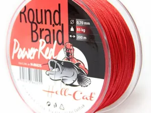 Hell-Cat Splétaná šňůra Round Braid Power Red 1000m