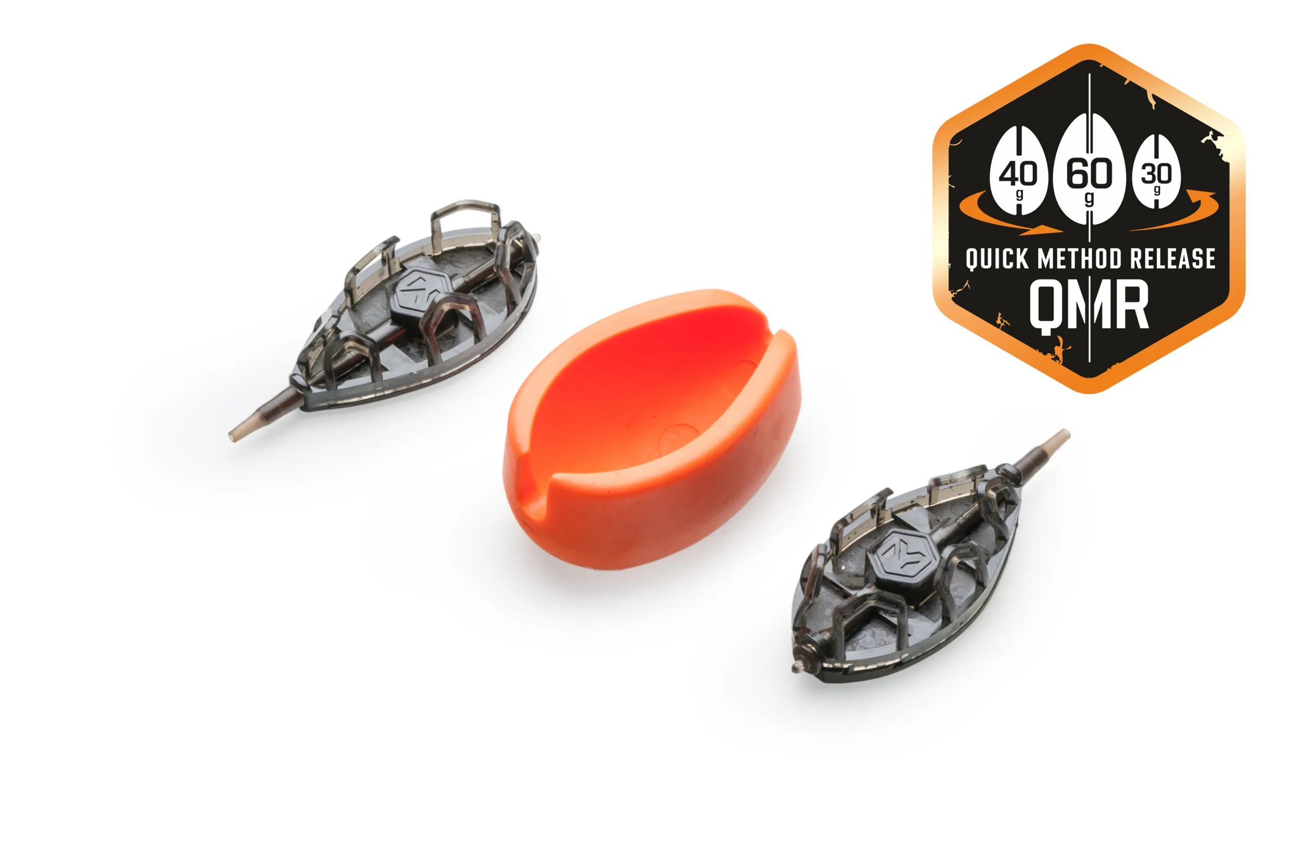 Sada rychlovýměnných method krmítek QMR Grip XL (50g + 60g + mould) - MojeRybárstvo.sk Sada rychlovýměnných method krmítek QMR Grip XL (50g + 60g + mould)