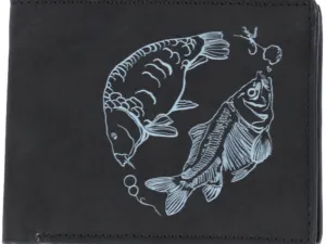 Giants fishing Peněženka černá dva kapři Black Wallet Two Carps